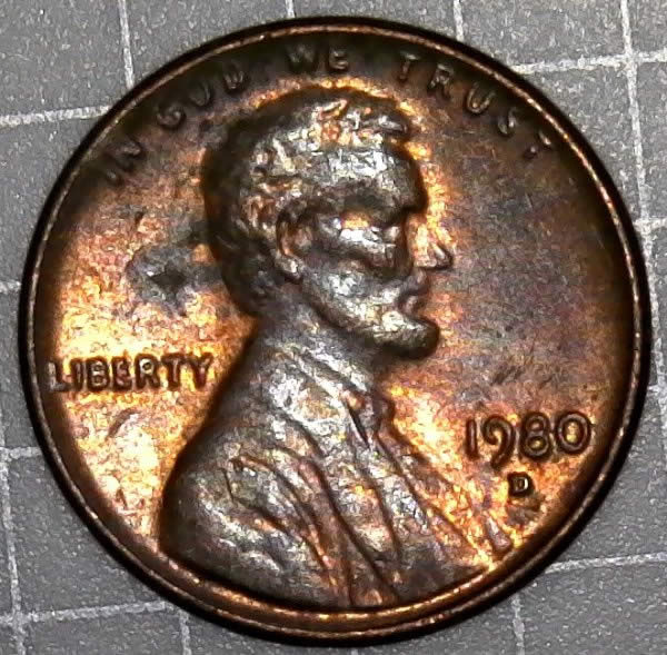1980-D-Lincoln-Cent-In-Very-Late-Die-State-Die-Deterioration